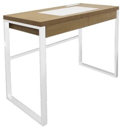 Biurko Dolem Industrial biała podstawa