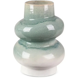 Wazon ceramiczny Liana 05 kremowo-miętowy