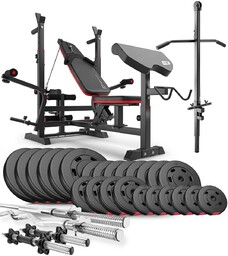 Hop-Sport, Zestaw kulturystyczny Premium 135kg z ławką hs-1075