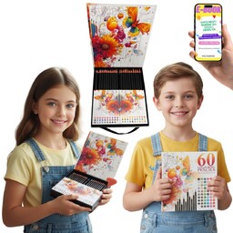 Kredki Ołówkowe Premium 60 Kolorów Zestaw Kredek