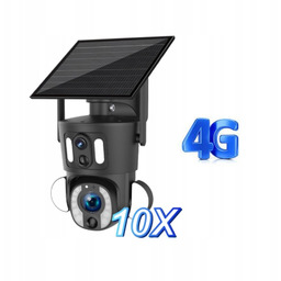 KAMERA SOLARNA OBROTOWA Z LAMPĄ LED 10X ZOOM