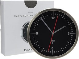 Blomus Zegar radiowy-65895 zegar radiowy, stal nierdzewna, przezroczyste