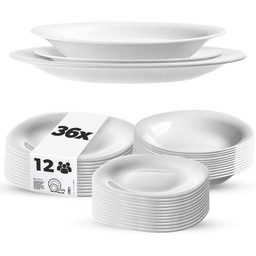 Zestaw obiadowy Vetriolo talerz głęboki + talerz deserowy