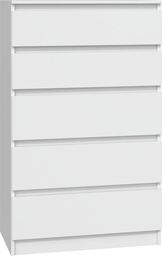 Komoda do sypialni, salonu, M5, 70x40x112 cm, biel,