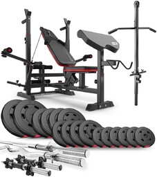 Hop-Sport, Zestaw kulturystyczny Premium 75kg z ławką hs-1075