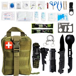 Zestaw survivalowy przetrwania Redleaf Max 32 ELEMENTY NÓŻ