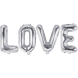 Balon foliowy srebrny LOVE 140 x 35cm