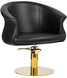 Fotel fryzjerski Gabbiano Wersal, złoto-czarny