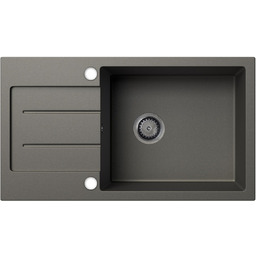 Zlewozmywak granitowy z ociekaczem RAFAEL szary metalik