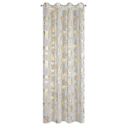 Eurofirany Firana 140x250 Delia biała szampańska liście