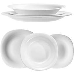 Zestaw obiadowy Vetriolo talerz głęboki + talerz deserowy