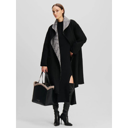 Płaszcz damski Karl Lagerfeld 246W1502 czarny monogram -