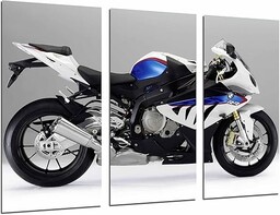 Obraz ścienny - BMW motocykl, biały i niebieski,