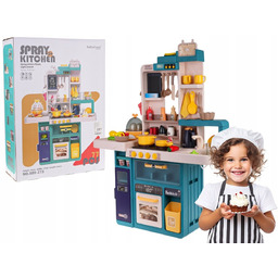 Interaktywna Duża Kuchnia Akcesoria Kuchenne 78 Elementów Bogate