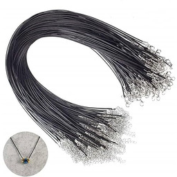 Naszyjnik z liną woskową, 50 sztuk plecione łańcuszki