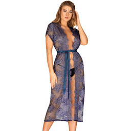 Bielizna-Flowlace peniuar niebieski S/M 100% ORYGINAŁ DYSKRETNA PRZESYŁKA