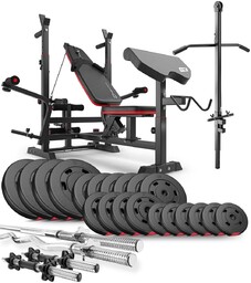 Hop-Sport, Zestaw kulturystyczny Premium 105kg z ławką hs-1075