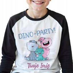 PIŻAMA DZIECIĘCA Czarna Rozmiar 146 cm Personalizwoane DINO