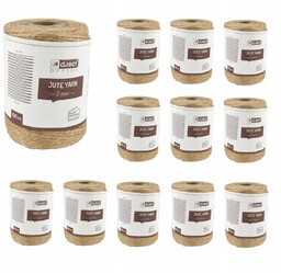 12X SZNUREK JUTOWY OZDOBNY NATURALNY JUTA 2mm 100m