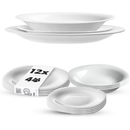 Zestaw obiadowy Vetriolo talerz głęboki + talerz deserowy