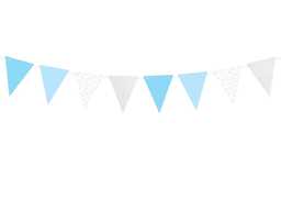 Baner flagi niebieski na roczek 1st birthday -