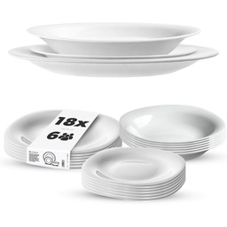 Zestaw obiadowy Vetriolo talerz głęboki + talerz deserowy