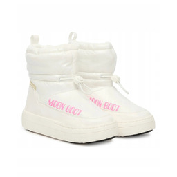 MOON BOOT ŚNIEGOWCE BIAŁE Z PASTELOWYM RÓŻOWYM NAPISEM