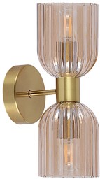 Podwójny kinkiet Piega bursztynowy 2xE14 LP-939/2W amber -