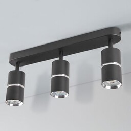 Lampa ścienno-sufitowa BAMBOO 3x GU10 czarna ruchoma