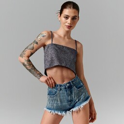 Sinsay - Crop top na ramiączkach - Wielobarwny