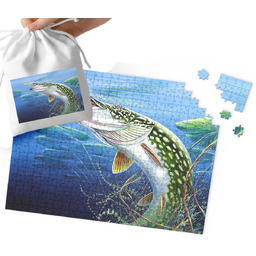 Puzzle Tradycyjne - Ryby Wędkowanie Dla Fana Wędkowania