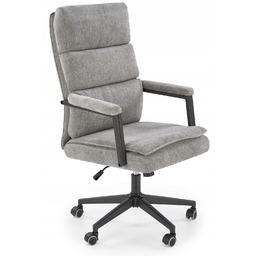Fotel biurowy krzesło obrotowe szare do gabinetu biura