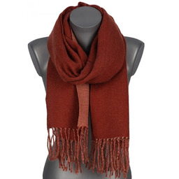 Szalik damski szal bawełniany DWUSTRONNY z frędzlami AX-163-6