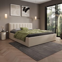 Łóżko tapicerowane z pojemnikiem SFG0143P 120x200 Boucle Beż