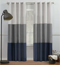 Exclusive Home Curtains Pasiasty sztuczny jedwab przelotka górna