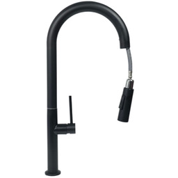 Bateria kuchenna z wyciąganą wylewką LIRA Black STELLMAN