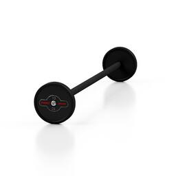 Marbo Sport Sztanga gumowana prosta 10 kg czarny