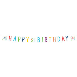 Baner Happy Birthday na dwudzieste pierwsze urodziny Konfetti
