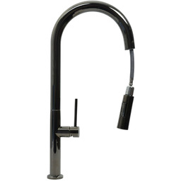 Bateria kuchenna z wyciąganą wylewką LIRA Black Chrom