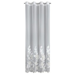 Eurofirany Firana 140x250 Alira kremowa szampańska zdobiona haftem