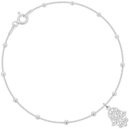 Bransoletka srebrna z ręką fatimy (hamsa)