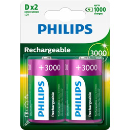 2x akumulatorki philips 3000 mah D / R20