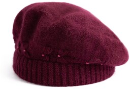 Beret Damski Klasyczny Francuski Angorowy Zimowy Jesienny Wiosenny