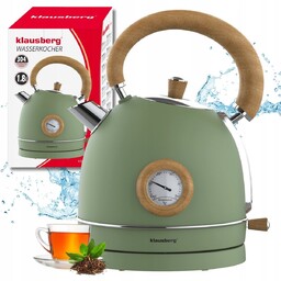 Czajnik elektryczny 1.8 l stal 304 retro zielony