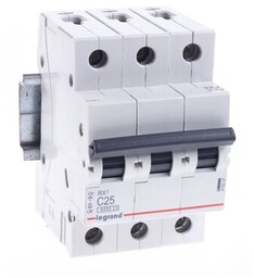 Wyłącznik nadprądowy RX 3P - C25A Legrand