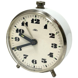 Pakamera Sprawny mały, mechaniczny budzik PRIM Vintage, Czechosłowacja,