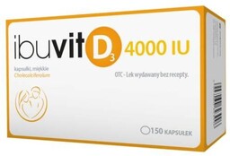 Ibuvit D3 4000 j.m., Witamina D, 150 kapsułek