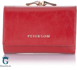 Mały Skórzany Portfelik Damski PETERSON PL412 RFID
