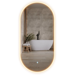 Lustro owalne 100x50 cm oświetlenie LED Ovo Corsan