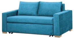 Sofa 2-osobowa z funkcją spania tapicerowana turkusowa Derry
